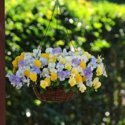 Pastel Pansies - Easyplanter For Hanging Baskets & Patio Pots |