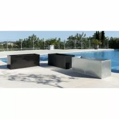 100cm Zinc Galvanised Silver Trough Planter - By Primrose™ -All Plants Sales Store PP0003XL add image 5 f06b