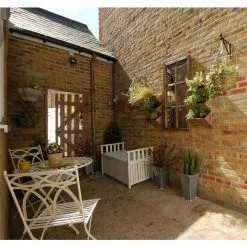 H38 Zinc Galvanised Silver Flared Square Planter - By Primrose™ -All Plants Sales Store PP0250S2 add image 4 07a1