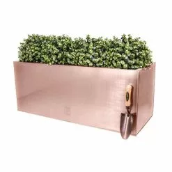 75cm Zinc Galvanised Trough Planter In A Copper Finish By Primrose™ -All Plants Sales Store PP0261L add image 2 cc69