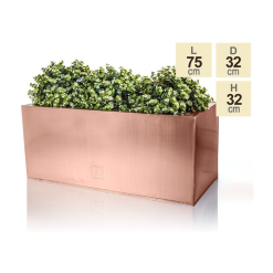 75cm Zinc Galvanised Trough Planter In A Copper Finish By Primrose™ -All Plants Sales Store PP0261L main image 45bf