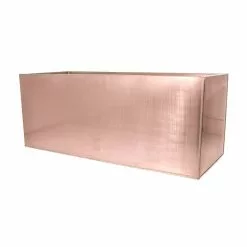75cm Zinc Galvanised Trough Planter In A Copper Finish By Primroseâ„¢