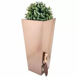 H70cm Zinc Galvanised Flared Square Planter In A Copper Finish By Primrose™ -All Plants Sales Store PP0262M add image 2 47df