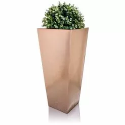 H70cm Zinc Galvanised Flared Square Planter In A Copper Finish By Primrose™ -All Plants Sales Store PP0262M add image 4 e674
