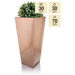 H70cm Zinc Galvanised Flared Square Planter In A Copper Finish By Primrose™ -All Plants Sales Store PP0262M main image d0c8