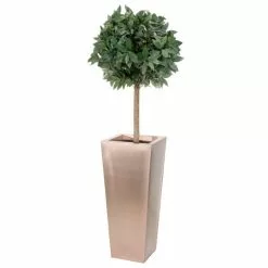H48cm Zinc Galvanised Flared Square Planter In A Copper Finish By Primrose™ -All Plants Sales Store PP0262S add image 3 a811