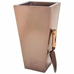 H48cm Zinc Galvanised Flared Square Planter In A Copper Finish By Primrose™ -All Plants Sales Store PP0262S add image 4 6dad