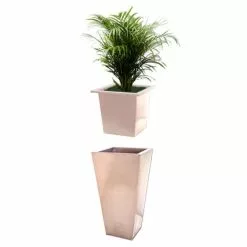 48cm Flared Square Planter Insert In A Copper Finish - By Primrose™