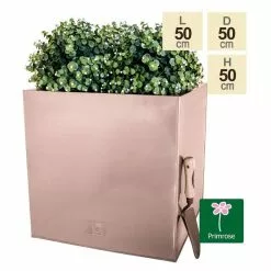 50cm Zinc Galvanised Cube Planter In A Copper Finish By Primroseâ„¢