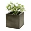 60cm Zinc Galvanised Pewter Cube Planter - By Primrose™ -All Plants Sales Store PP0335J main image 6070