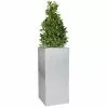 H75cm Zinc Galvanised Tall Silver Cube Planter - By Primrose™ -All Plants Sales Store PP0341M main image 0625