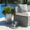 H50cm Zinc Galvanised Tall Cube Planters In Silver - By Primrose™ -All Plants Sales Store PP0341S main image 0bae