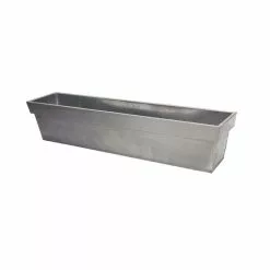 80cm Zinc Edge Silver Trough Planters - By Primrose™ -All Plants Sales Store PP0441L add image 1 8d67