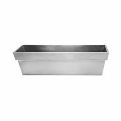 60cm Zinc Edge Silver Trough Planter - By Primrose™ -All Plants Sales Store PP0441M add image 1 6866
