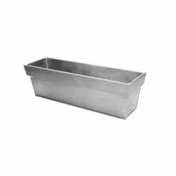 60cm Zinc Edge Silver Trough Planter - By Primrose™ -All Plants Sales Store PP0441M add image 2 acf3