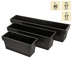 40cm Zinc Small Pewter Edge Trough Planter - By Primrose™ 11 40cm Zinc Small Pewter Edge Trough Planter - By Primrose™ -All Plants Sales Store PP0442S main image 4b58