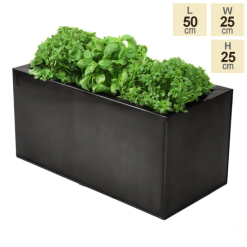 50cm Zinc Pewter Kitchen Herb Planter - By Primrose™ -All Plants Sales Store PP0446 main image cf3e