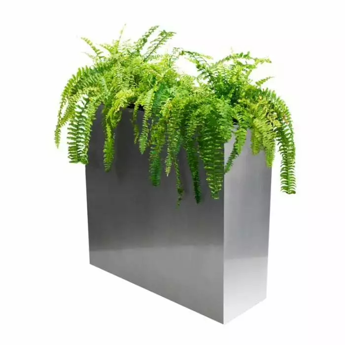 89cm Zinc Tall Trough Planter With Insert In Silver - By Primrose™ 5 89cm Zinc Tall Trough Planter With Insert In Silver - By Primrose™ - Image 3