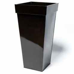H80cm Mocha Brown Zinc Tall Flared Square Planter - By Primrose™ -All Plants Sales Store PP1891L add image 4 cf0a