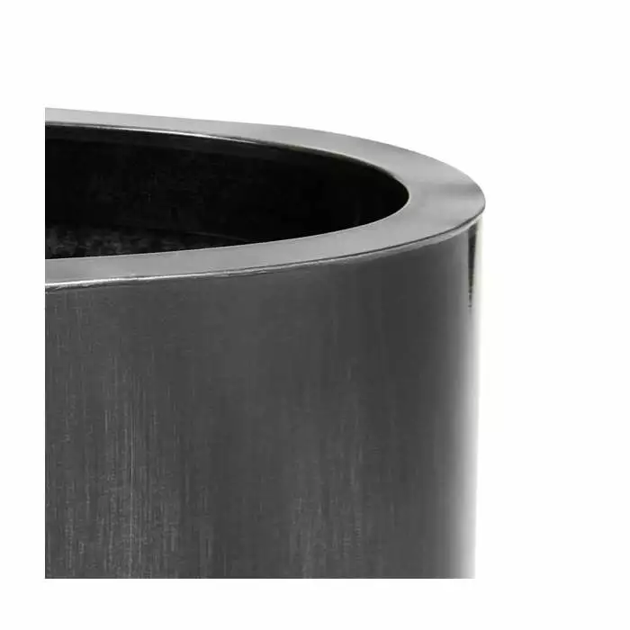 W60cm Platinum Low Oval Zinc Galvanised Planter - By Primrose™ 6 W60cm Platinum Low Oval Zinc Galvanised Planter - By Primrose™ - Image 4