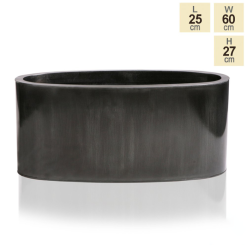 W60cm Platinum Low Oval Zinc Galvanised Planter - By Primrose™ 13 W60cm Platinum Low Oval Zinc Galvanised Planter - By Primrose™ -All Plants Sales Store PP1975 main image 6eb3