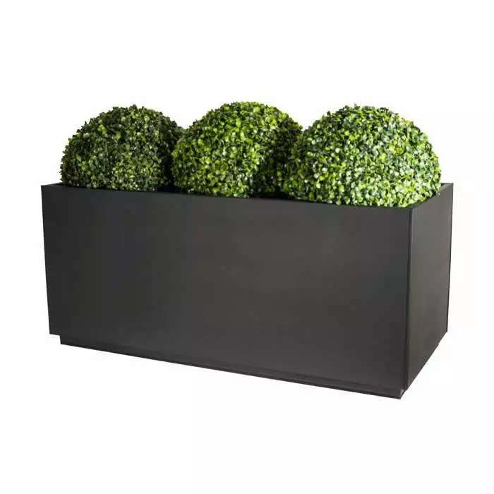 100cm Zinc Galvanised Kick-Bottom Trough Planter In Copper By Primrose™ 3 100cm Zinc Galvanised Kick-Bottom Trough Planter In Copper By Primrose™