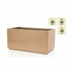 80cm Zinc Galvanised Kick-Bottom Trough Planter In Copper By Primrose™ -All Plants Sales Store PP2827M main image f5dd