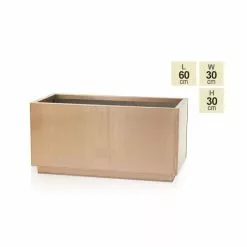 60cm Zinc Galvanised Kick-Bottom Trough Planter In Copper By Primrose™ -All Plants Sales Store PP2827S main image 522f