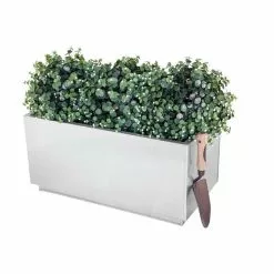60cm Zinc Galvanised Kick-Bottom Trough Planter In Silver By Primrose™ -All Plants Sales Store PP3007S add image 3 7d9b