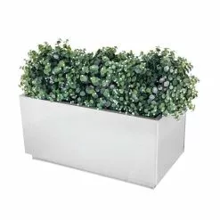 60cm Zinc Galvanised Kick-Bottom Trough Planter In Silver By Primrose™ -All Plants Sales Store PP3007S add image 4 40b1