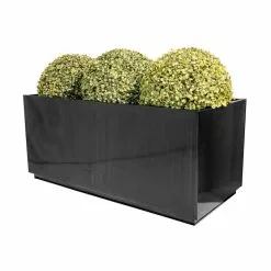 100cm Zinc Galvanised Kick-Bottom Trough Planter In Platinum By Primrose™ -All Plants Sales Store PP3008L add image 2 910b