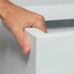 100cm Trough Zinc White Gloss Dipped Galvanised Planter