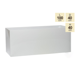 100cm Trough Zinc White Gloss Dipped Galvanised Planter -All Plants Sales Store PP40756 main image 373a