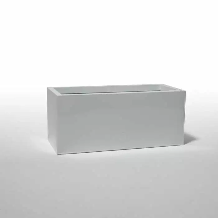 75cm Trough Zinc White Gloss Dipped Galvanised Planter 3 75cm Trough Zinc White Gloss Dipped Galvanised Planter - Image 2