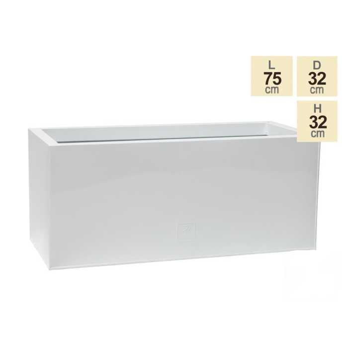 75cm Trough Zinc White Gloss Dipped Galvanised Planter 6 75cm Trough Zinc White Gloss Dipped Galvanised Planter - Image 5