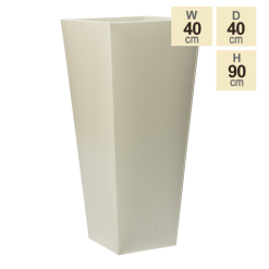 90cm Flared Square Zinc Ivory Textured Dipped Galvanised Planter -All Plants Sales Store PP40770 main image 4ae8