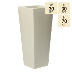 70cm Flared Square Zinc Ivory Textured Dipped Galvanised Planter -All Plants Sales Store PP40773 main image b28a