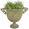 46cm Aged Metal Large Green Urn Oval Planter -All Plants Sales Store PP7822 main image d16b